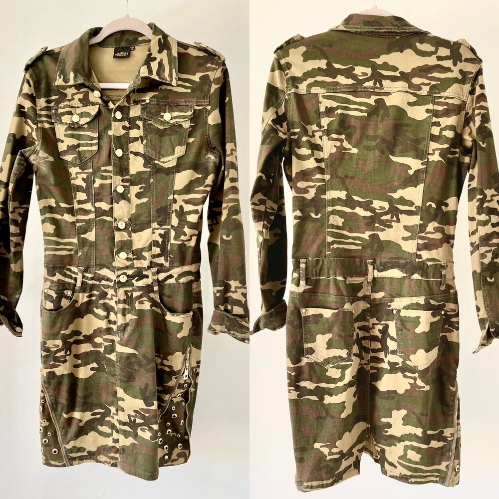 Camouflage Ibiza dress with studs
